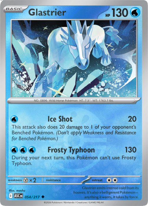 Glastrier (Friend Ball) (054/217) [Mega Evolution: Ascended Heroes]