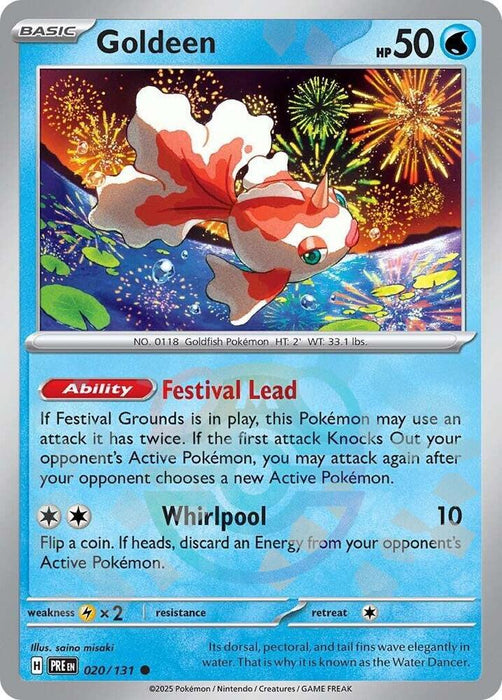 Goldeen (020/131) (Master Ball Pattern) [Scarlet & Violet: Prismatic Evolutions] 