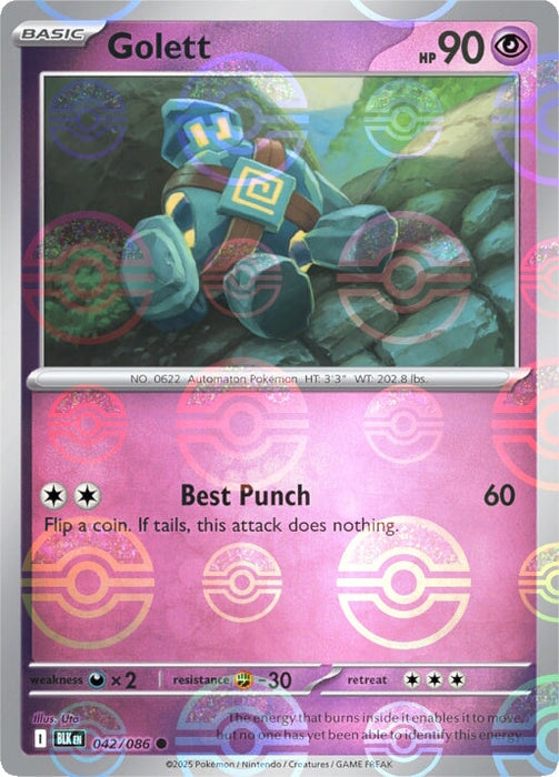 Golett (042/086) (Poke Ball Pattern) [Scarlet & Violet: Black Bolt] 