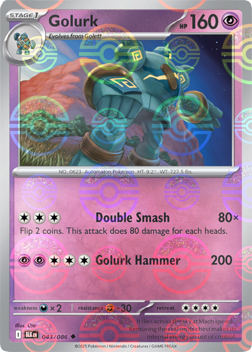 Golurk (043/086) (Poke Ball Pattern) [Scarlet & Violet: Black Bolt] 