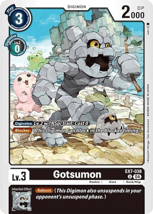 Gotsumon (#EX7-038 U) (Digimon LIBERATOR) Near Mint 