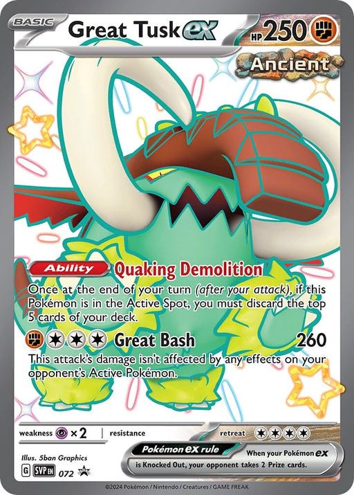 Great Tusk ex (072) [Scarlet & Violet: Black Star Promos] 