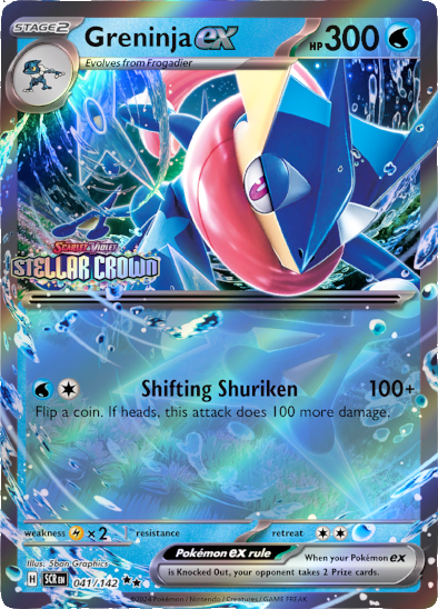 Greninja ex (041/142) (Stellar Crown Stamped) [Miscellaneous Cards] 