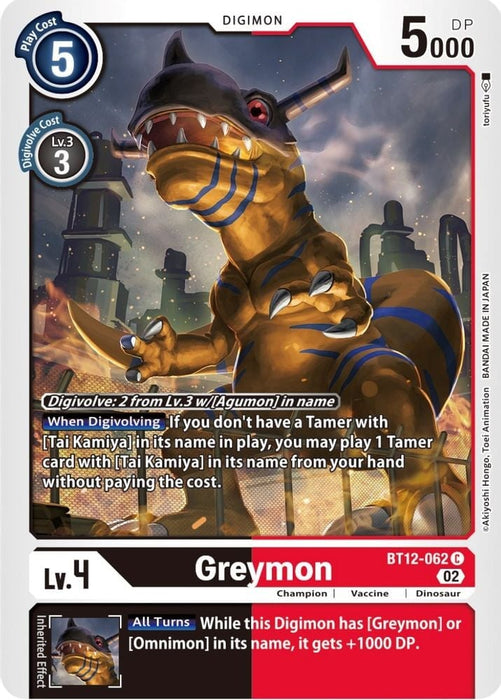 Greymon (#BT12-062 C) (Across Time) Near Mint 