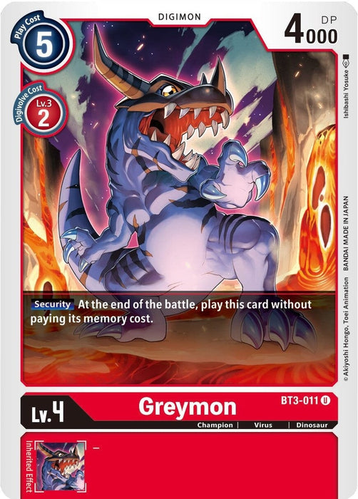 Greymon - BT3-011 (BT3-011 U) 