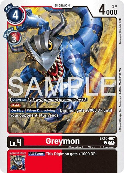 Greymon (#EX10-007 C) (Sinister Order) Near Mint 