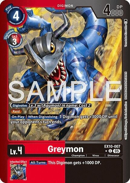 Greymon (Limited Foil) (EX10-007 C) 
