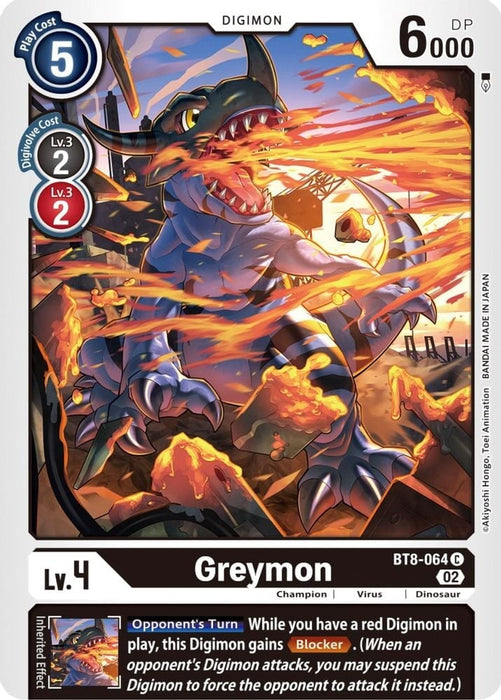 Greymon (Winner Pack Dimensional Phase) (#BT8-064 C) (New Awakening) Near Mint 