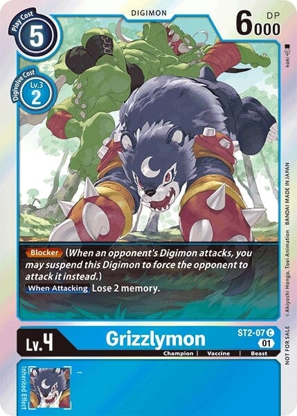 Grizzlymon - ST2-07 (Official Tournament Pack Vol.4) (ST2-07 C) 