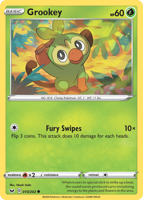 Grookey (010) [SWSH01: Sword & Shield Base Set] 