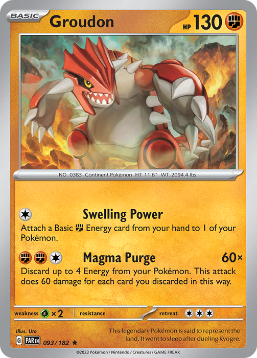 Groudon (093/182) [Scarlet & Violet: Paradox Rift] 