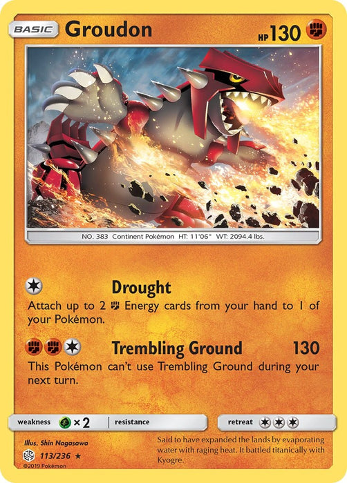 Groudon - 113/236 (Cracked Ice Holo) [Deck Exclusives] 