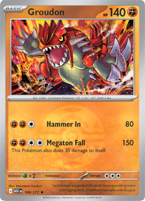 Groudon (Dusk Ball) (108/217) [Mega Evolution: Ascended Heroes]