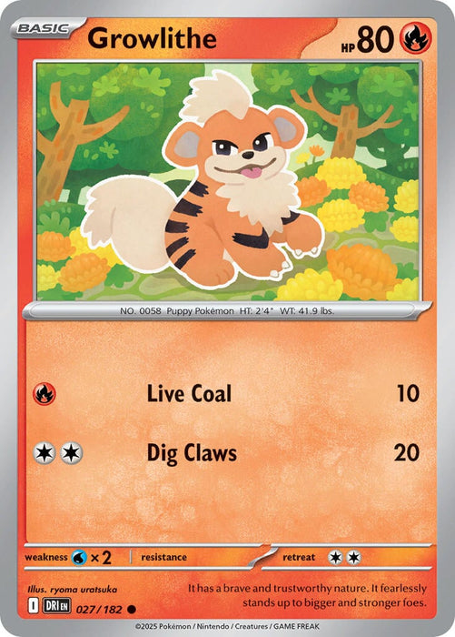 Growlithe (027/182) [Scarlet & Violet: Destined Rivals] 