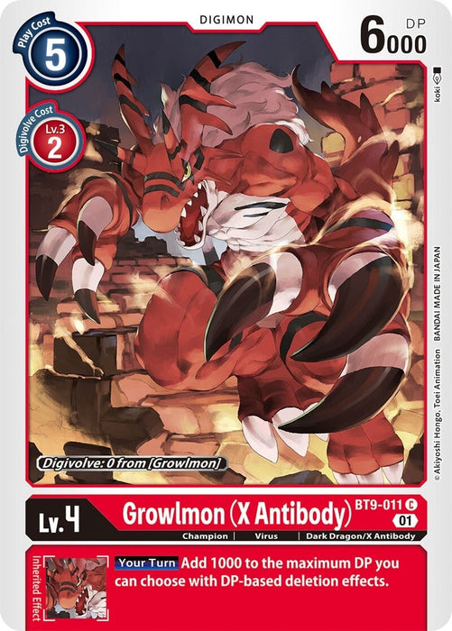 Growlmon (X Antibody) (BT9-011 C) 