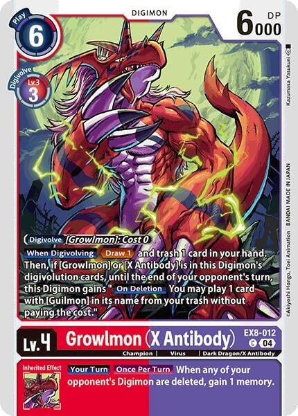 Growlmon (X Antibody) (EX8-012 C) 