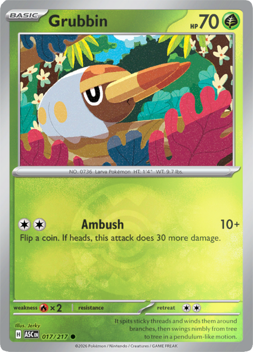 Grubbin (Quick Ball) (017/217) [Mega Evolution: Ascended Heroes]