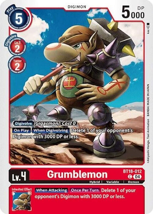 Grumblemon (#BT18-012 C) (Release Special Booster 2.0) Near Mint 