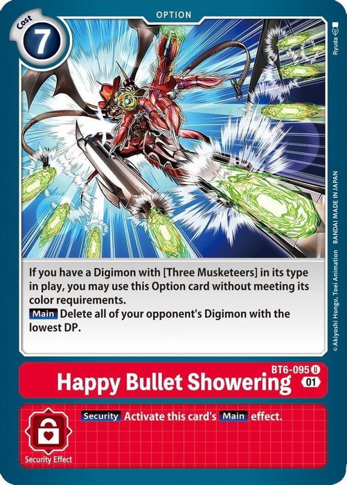 Happy Bullet Showering (#BT6-095 U) (Double Diamond) Near Mint 