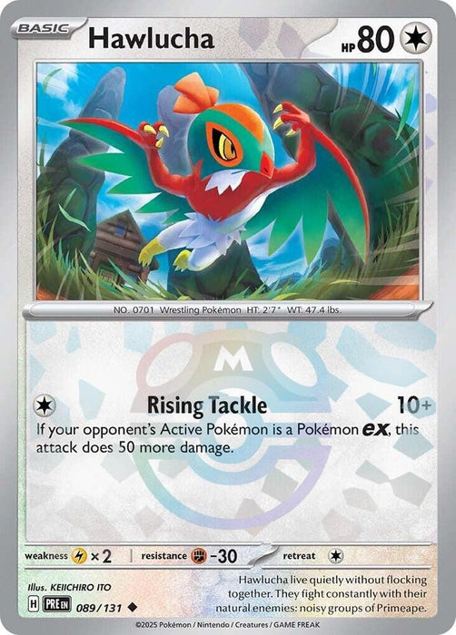 Hawlucha (089/131) (Master Ball Pattern) [Scarlet & Violet: Prismatic Evolutions] 