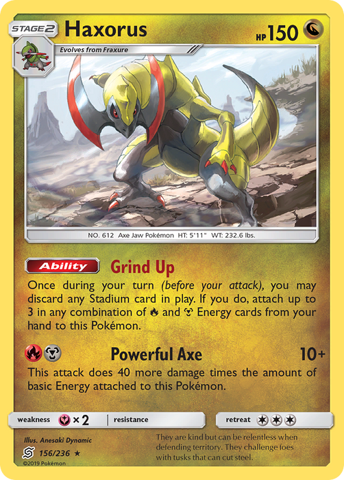 Haxorus (156/236) [Sun & Moon: Unified Minds] 