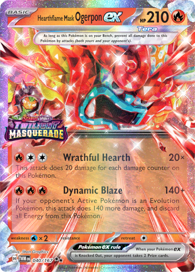 Hearthflame Mask Ogerpon ex (040/167) (Twilight Masquerade Stamped) [Miscellaneous Cards] 