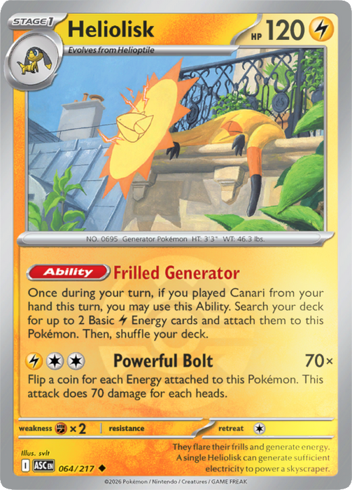 Heliolisk (Quick Ball) (064/217) [Mega Evolution: Ascended Heroes]