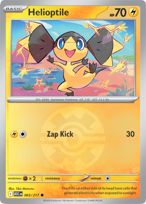 Helioptile (Quick Ball) (063/217) [Mega Evolution: Ascended Heroes]