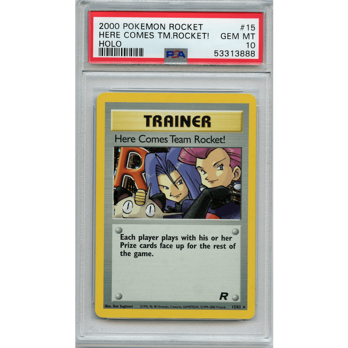 Here Comes Team Rocket! (15/182) - Holo Rare - Team Rocket [PSA 10] 