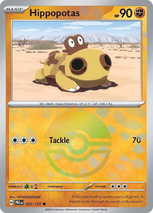 Hippopotas (052/131) (Poke Ball Pattern) [Scarlet & Violet: Prismatic Evolutions] 
