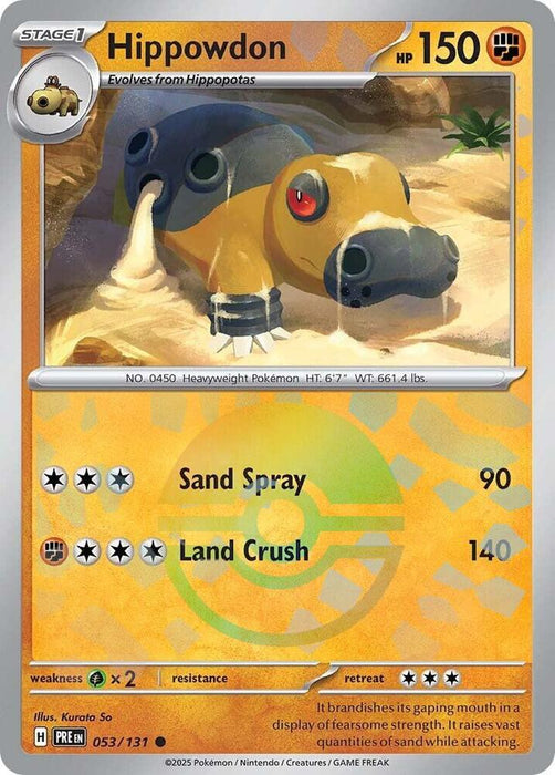 Hippowdon (053/131) (Poke Ball Pattern) [Scarlet & Violet: Prismatic Evolutions] 