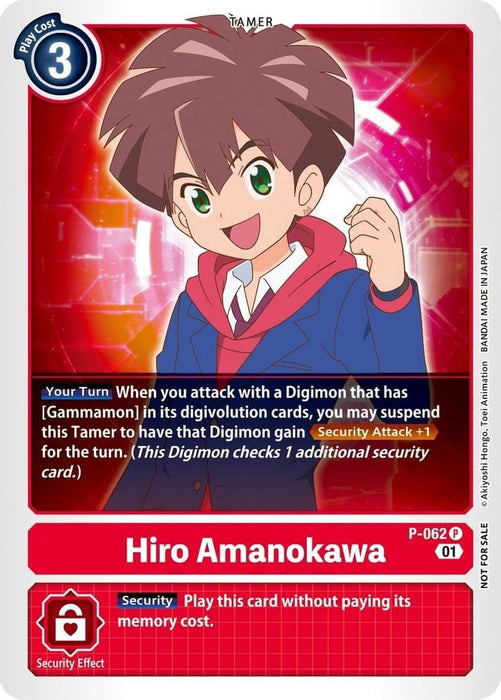 Hiro Amanokawa (Official Tournament Pack Vol.5) (#P-062 P) (Digimon Promotion Cards) Near Mint 