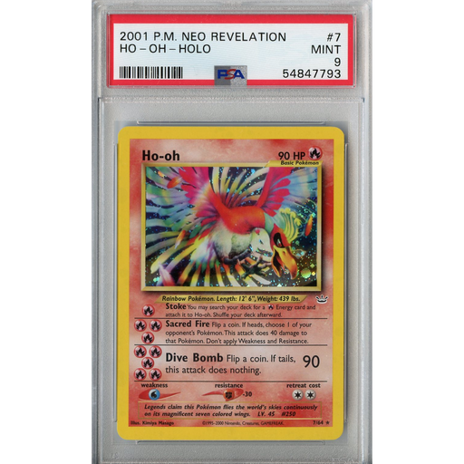 Ho-Oh (7/64) - Holo Rare - Neo Revelation [PSA 9] 