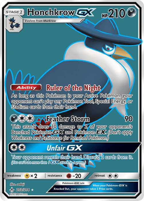 Honchkrow GX (202/214) [Sun & Moon: Unbroken Bonds] 