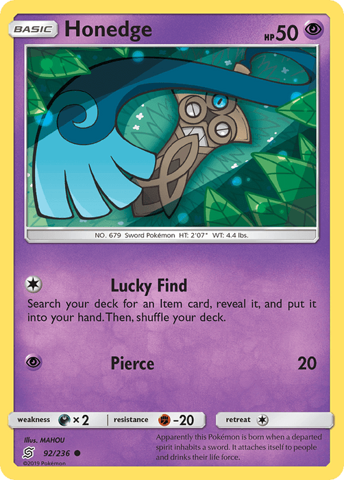 Honedge (92/236) [Sun & Moon: Unified Minds] 