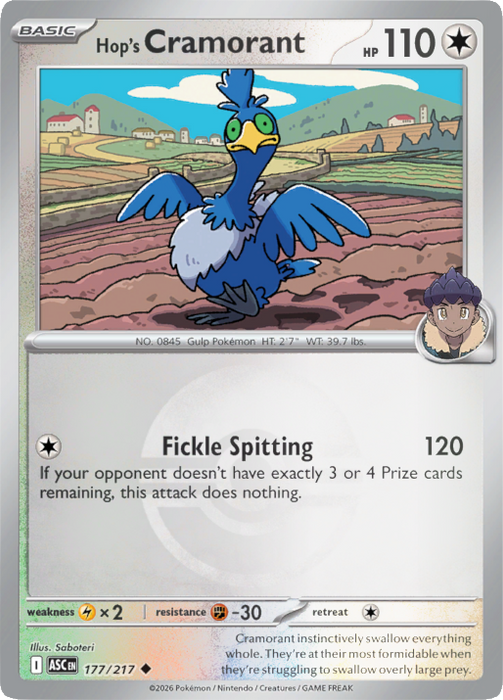 Hop's Cramorant (Poke Ball) (177/217) [Mega Evolution: Ascended Heroes]