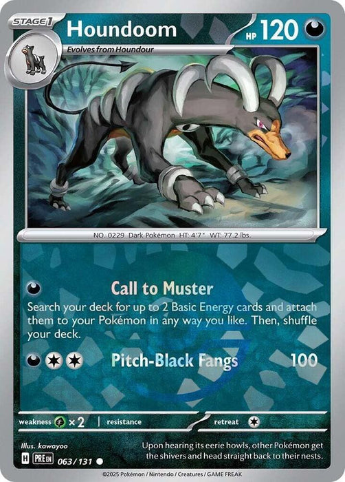 Houndoom (063/131) (Poke Ball Pattern) [Scarlet & Violet: Prismatic Evolutions] 