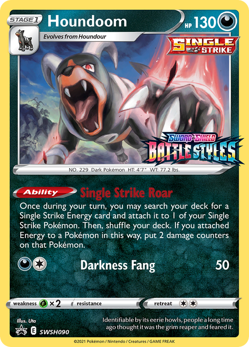 Houndoom (SWSH090) (Prerelease Promo) [Sword & Shield: Black Star Promos] 