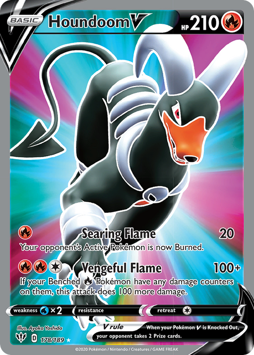 Houndoom V (Full Art) [SWSH03: Darkness Ablaze] 