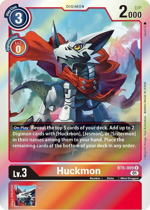 Huckmon (#BT6-009 R) (Double Diamond) Near Mint Foil 