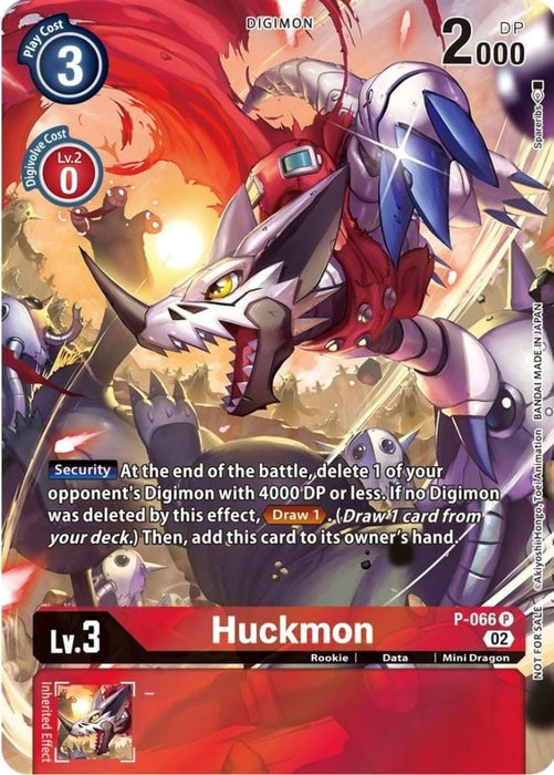 Huckmon - P-066 (Official Tournament Pack Vol.10) (#P-066 P) (Digimon Promotion Cards) Near Mint Foil 