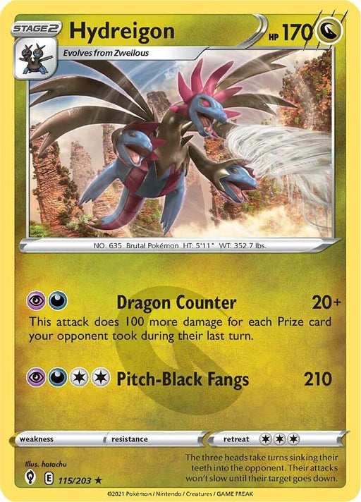 Hydreigon (115/203) [Sword & Shield: Evolving Skies] 