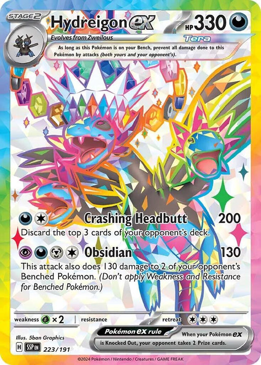 Hydreigon ex (223/191) [Scarlet & Violet: Surging Sparks] 