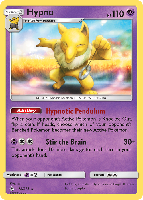 Hypno (72/214) [Sun & Moon: Unbroken Bonds] 