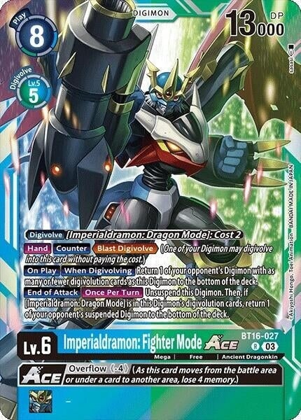 Imperialdramon: Fighter Mode ACE (BT16-027 R) 