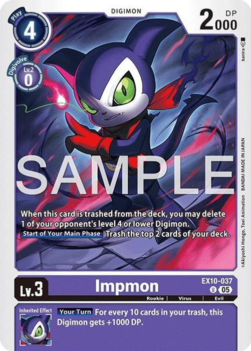 Impmon (#EX10-037 U) (Sinister Order) Near Mint 
