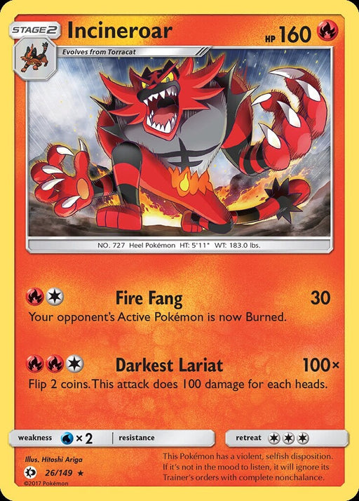 Incineroar (SM Base Set) [Deck Exclusives] 