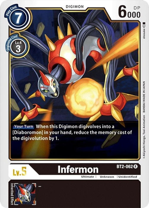 Infermon (#BT2-062 R) (Release Special Booster 1.0) Near Mint 