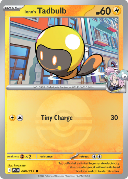Iono's Tadbulb (Poke Ball) (069/217) [Mega Evolution: Ascended Heroes]