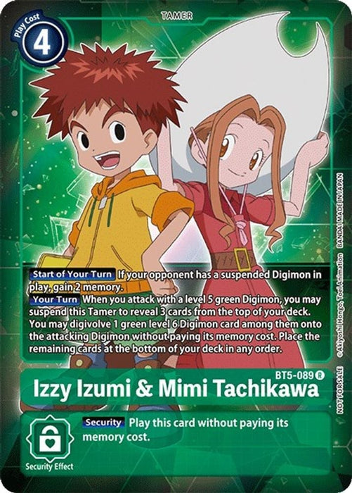 Izzy Izumi & Mimi Tachikawa (Box Topper) (#BT5-089 R) (Battle of Omni) Near Mint Foil 
